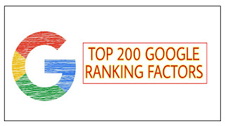 google seo ranking factors text written with google logo