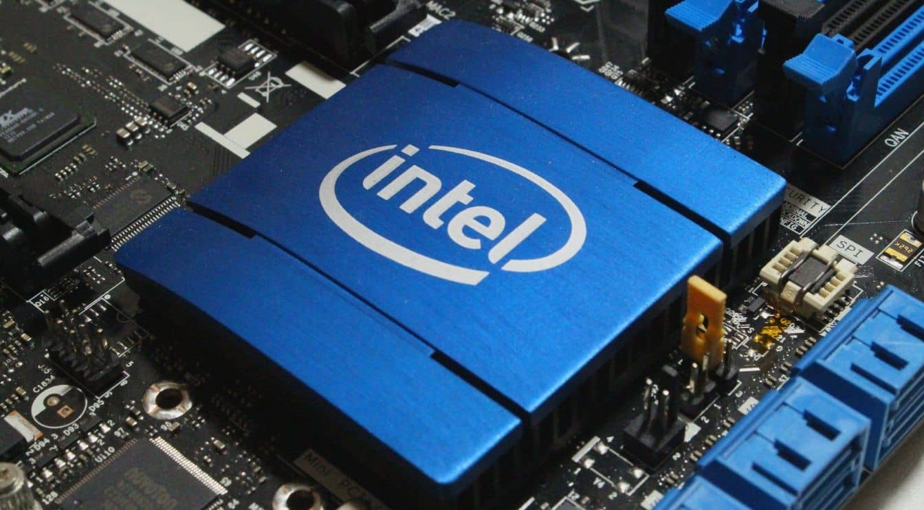 blue colored intel solid state drive