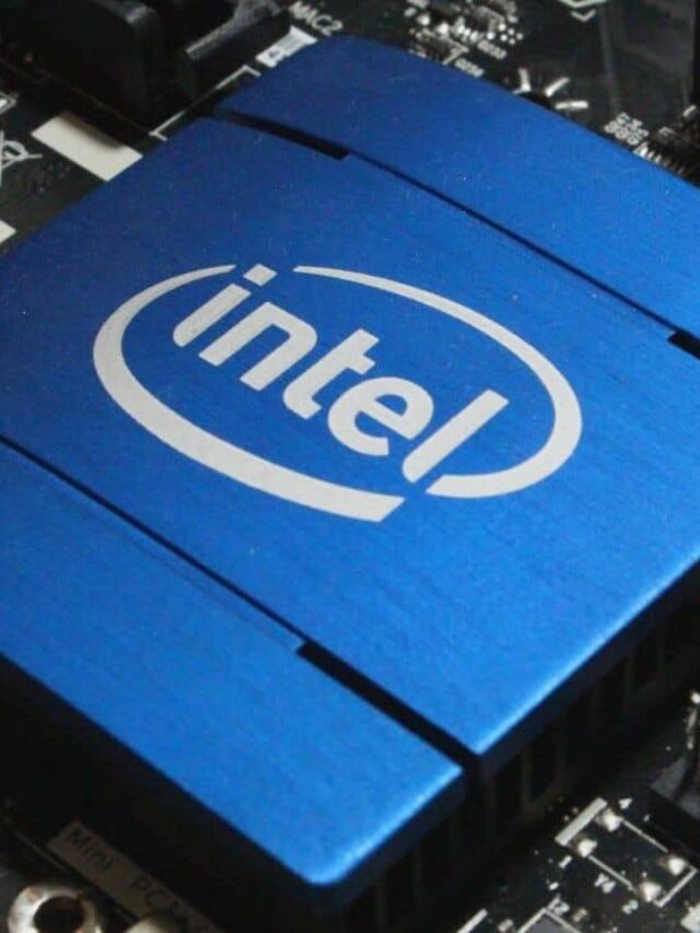 blue colored intel solid state drive